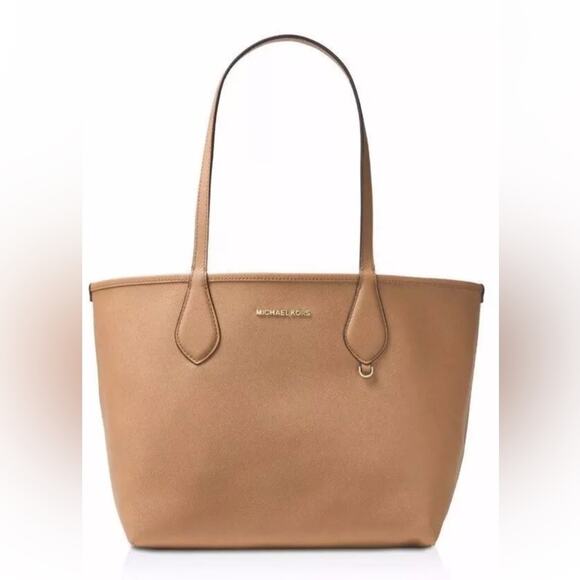 Michael Kors Tote Bag With Zip Clutch Saige Reversible Medium Shoulder Bag - Picture 1 of 9